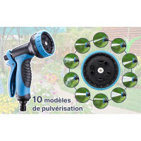 Manguera de Jardín Expandible de 15m Sabedora de Agua con Boquilla de Bronce de 3/4″ y 1/2″ - details 0