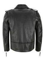Chaqueta de cuero PU para hombre, abrigo de cuero ajustado a la moda para motocicleta - details 2