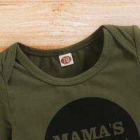 Conjunto de Ropa para Bebé Recién Nacido de 0-18 Meses Mono de Manga Corta con Estampado de Letras, Pantalones de Camuflaje y Sombrero Conjuntos de Verano para Niño Pequeño de 3ud - details 3
