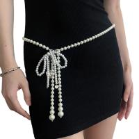 Cadena cintura perlas delicada para mujer, vestido fiesta graduación, falda, cinturón fino, brillante, llamativo, - details 7