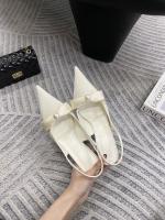 Nuevo temperamento de cabeza puntiaguda de satén, tacones altos, moda para mujer, lazo de perlas, bolsa de tacón fino, sandalias para la cabeza - details 36