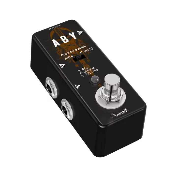 Pedal De Efecto Para Guitarra Y Bajo Amuzik ABY Line Selector Mini AB Switch True Bypass AB Box Selector De Canales - 1