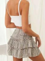 Ral plisado corto para mujer, falda Vintage de cintura alta con volantes, vestido bohemio de vacaciones para mujer - details 33