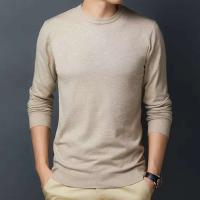 Jersey informal de manga larga con cuello redondo y parte inferior ajustada para hombre, suéter, suéter para hombre - details 2