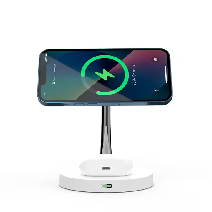 Carga Inalámbrica Qi para iPhone Adaptador de Carga para Watch 7, 6, 5, Airpods Pro 2 - 1