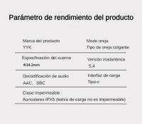Auriculares inalámbricos Bluetooth para deportes: diseño de gancho para la oreja y ajuste cómodo - details 11