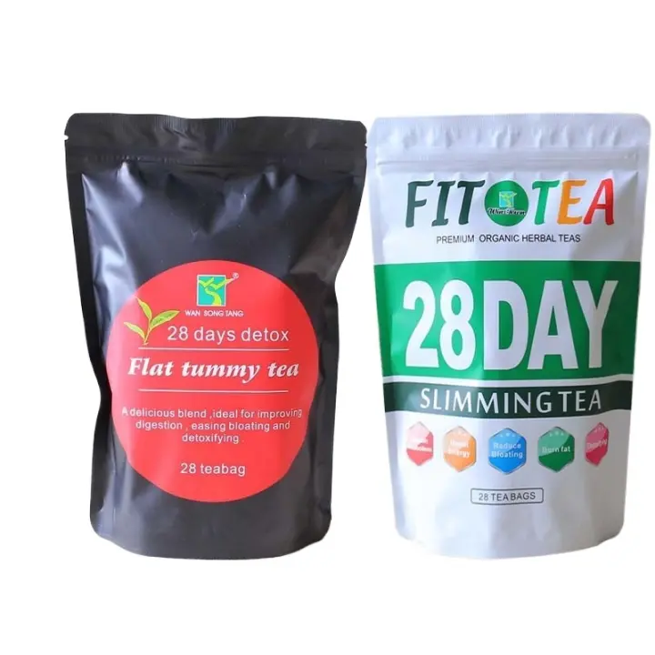 28 detoxTé plano para la barriga, té en bolsas tox de 14 días - 1