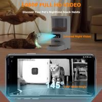 Comedero automático para gatos con 2 cámaras 1080P HD con visión nocturna Dispensador de comida para mascotas Voz y audio bidireccionales Perro WiFi inteligente Comedero para perros y gatos Programación programable Comedero lento Tazón blanco - details 6