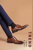 Zapatos de negocios para hombre, tres juntas de cuero, para caballero - details 10