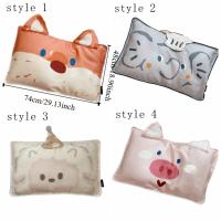 Suministros de cama, funda de almohada suave de dibujos animados, funda de cojín suave y elegante Rectangular, funda de cojín portátil acogedora para sala de estar - details 0