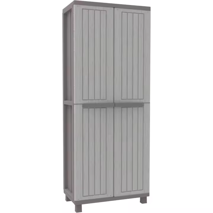 Jwood 368, Armario de 2 Puertas con 1 Estante Interior y 4 Estantes. 68x37,5x170cm - 1