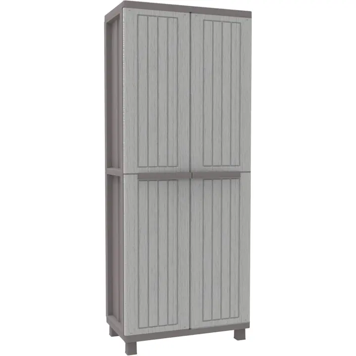 Jwood 368, Armario de 2 Puertas con 1 Estante Interior y 4 Estantes. 68x37,5x170cm - 1