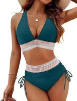 Traje de baño sexy para mujer, traje de baño de bikini de dos piezas con cintura adelgazante, superventas - details 27