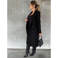 Abrigo de lana de manga larga Simple para mujer, moda de otoño e invierno - details 15
