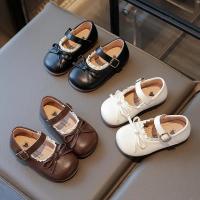 Zapatos de cuero para niños, nuevos zapatos planos para niñas de primavera y otoño con lazo, zapatos informales versátiles de moda de princesa para niños, suela blanda - details 3