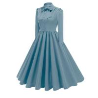 2024 nueva moda bata Vintage vestidos de verano elegantes mujeres Swing manga corta pajarita cuello Rockabilly fiesta graduación vestido de oficina - details 8