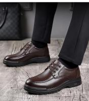 Zapatos de cuero de los hombres de negocios zapatos casuales de moda transpirable británicos zapatos casuales de encaje para arriba - details 7