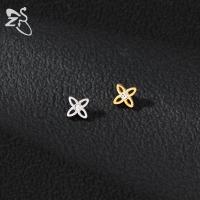 ZS 1 pieza de acero inoxidable, ancla dérmica para hombres y mujeres, lazo con flor, piercing dérmico con cristal CZ, microperforación dérmica que se oculta en la piel. - details 5