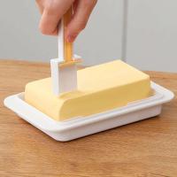 Plato hermético con tapa, contenedor para mantequilla, caja de almacenamiento de queso Rectangular multifuncional para estante de puerta de refrigerador - details 0