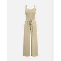 Conjunto de verano 2024 para mujer: top sin mangas y pantalones palazzo - details 17