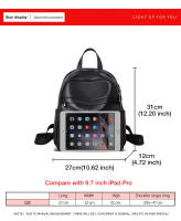 FOXER-Mochila De cuero dividido para mujer, bolso escolar de gran capacidad, bolso de viaje para oficina - details 9