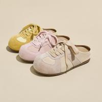 Suela gruesa 3 cm altura interior aumento bolsa cabeza media zapatillas mujer verano desgaste 2025 nuevas sandalias feas y lindas de un pedal zapatos Boken - details 6