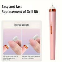 Máquina De Taladro Eléctrico Recargable con 5 Juegos De Brocas, Herramienta Pequeña Para Quitar Uñas, Kit De Taladro - details 7