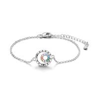 Anillo doble eterno de Plata de Ley 925, pulsera ajustable de circón colorido, compatible con cuentas, colgantes, joyería fina para mujeres y niñas - details 0