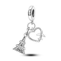Love Paris-colgante de cuentas para pulsera, Collar de plata de ley 925, joyería, regalo de aniversario - details 0