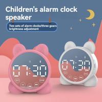 Nuevo Reloj despertador para niños, Altavoz Bluetooth, despertador para mesita de noche, espejo, temporizador de despertador - details 4