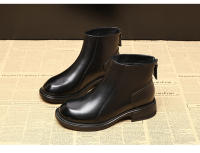 Botas Martin de piel de vaca de primera capa para mujer 2025 nuevas botas de plataforma para mujer botas cortas de otoño e invierno botas de cuero de tacón grueso para mujer. - details 7