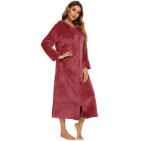 Bata holgada de lana para mujer, ropa de casa cálida - details 4