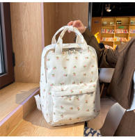 Mochila escolar fresca para mujer, literaria y artística, versátil, con flores informales, para niña y estudiante, novedad de 2024 - details 28