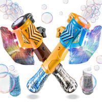 Pistolas de burbujas automáticas con luz 2025 para niños, máquinas de burbujas eléctricas con forma de hacha, varitas para fiestas al aire libre, cumpleaños, Año Nuevo y cualquier fiesta festiva - details 0