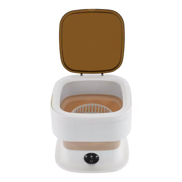 Mini lavadora portátil de 10L y 40W, lavadora secadora plegable, pequeña lavadora de viaje, control táctil, semiautomática (con cesto de drenaje y tubo de entrada de agua) - 1