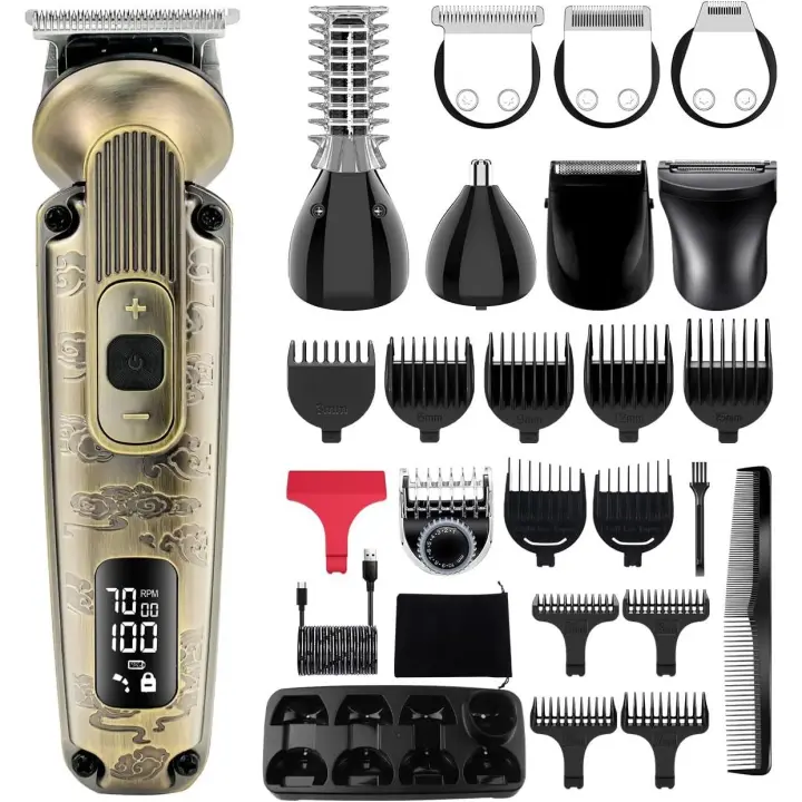 Afeitadora de Barba Hatteker Cortador de Mustacha Impermeable Kit de Afeitado para Hombres - 1