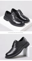Zapatos de hombre, zapatos de cuero casuales de negocios, zapatos de traje con cordones - details 15