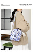 Nuevo bolso de tela de flores de hombro, bolso de mensajero informal de moda, mochila pequeña de compras - details 10