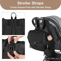 Bolsa de montañismo para mamás, bolsa colgante para cochecito, mochilas para pañales de gran capacidad con cambiador, cómodas bolsas de lactancia para bebés - details 7