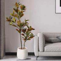 Ramas artificiales de plantas tropicales grandes, hojas de magnolia falsas, ramas de árbol de banyan de plástico para el jardín y la fiesta del hogar - details 1