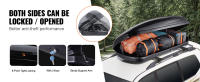 Compra exitosa 8 Cu. Pies. Caja de carga para techo, carcasa rígida de ABS, apertura de doble cara, correas reforzadas, aerodinámica, compatible con la mayoría de barras transversales, para automóvil, SUV, vagón, negro - details 3