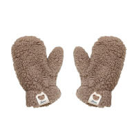 Manoplas de punto de felpa para mujer, guantes de invierno, calentador de manos de Color sólido para clima frío - details 0