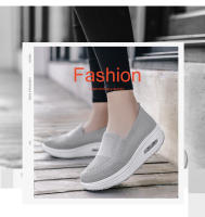 Zapatillas de tenis deportivas para mujer, zapatos cómodos de suela gruesa ligera, sin cordones, de malla transpirable, para caminar al aire libre - details 11