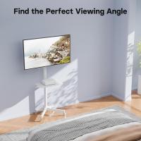 Soporte TV Ruedas para Pantallas de 23 a 60 Pulgadas, Soporte TV Suelo Ajustable en Altura con Estante, Soporte TV Movil Compatible con VESA 50x50mm a 400x400mm, Capacidad 40kg, Negro - details 17