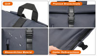 Moquera de Viaje Ligera para Hombres y Mujeres de 21-25L con Cremalleras Antirrobo, Bolso Escolar Universitario con Múltiples Compartimentos, Mochila Duradera de Capa Suave para Deportes al Aire Libre, Trabajo - Diseño Elegante Minimalista en 6 Colores - details 4