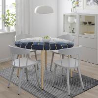 Mantel de Comedor Geométrico de Tela Cubierta de Mesa Elástica con Borde Redondo - details 1