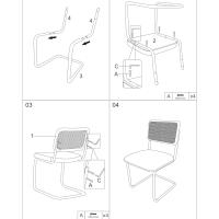 Pack de 2 Comedor Tapizadas, Sillas de Cocina Modernas con Patas de Metal, Gran Estabilidad y Capacidad de Carga, Blanco, Ratán, Vellón, Espuma - details 17