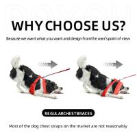 Arnés para perros grandes a prueba de explosiones con asa, correas de pecho ajustables duraderas para perros grandes, gris, L - details 6