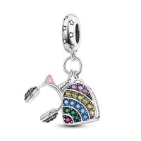 Encantos de Mariposa de Plata Esterlina S925 100% Real para Mujeres Regalo de Cumpleaños Joyería Fina con Pulsera Original de 3mm y Bangle de Metal Material Principal ZIRCON - details 3