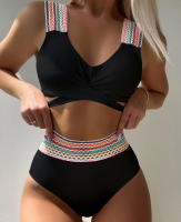 Sexy Multi-color Straps Swimsuit Women's Premium Cross Strap Hollow Out Bikini Vacation Party Spa Wear Summer Beachwear 2024 New - details 7